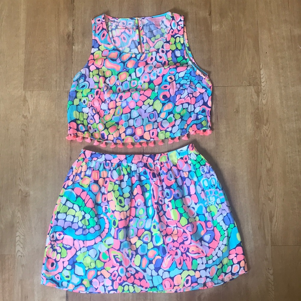 Lilly Pulitzer size 4, 2 piece skirt set